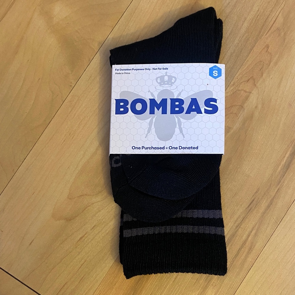 Bombas Black Casual Socks for Women